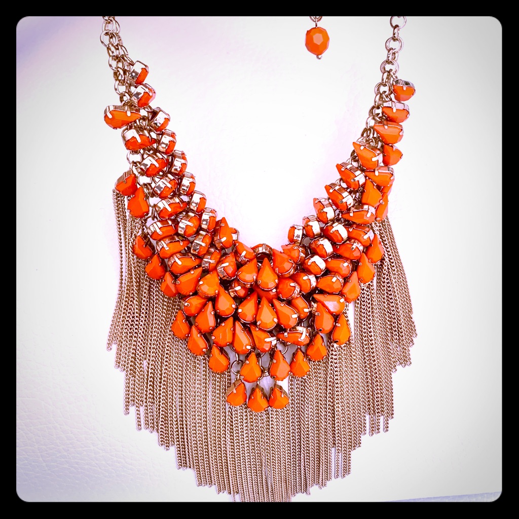Tasha Orange Gold Necklace
